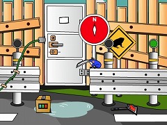 play Blue Frog On The Guardrail Escape