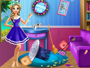 play Elsa Room Cleaning