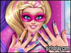 play Super Barbie Power Nails