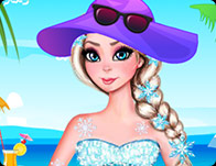 play Pregnant Elsa Beach Day