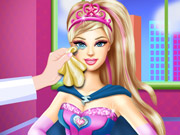 play Super Barbie Eye Care