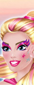 play Super Barbie Sparkling Make Up