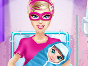 Barbie Superhero And The New Born Baby