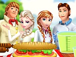Frozen Family At The Picnic Game