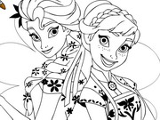 Elsa Anna Sisters Coloring