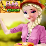 play Elsa Drawing Teacher