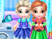 play Frozen Sisters Washing Toys