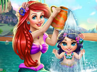 play Ariel Baby Wash