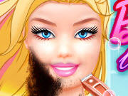 play Super Barbie Beard Shaving