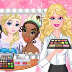 play Barbie'S Royal Makeup Studio