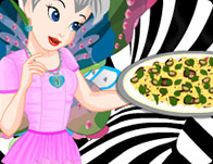 Tinkerbell Black And White Pizza