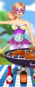 play Barbie Family Cooking Barbecued Wings
