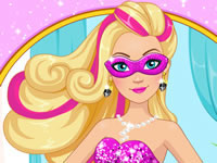 play Super Barbie'S Glittery Dresses