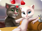 play Talking Tom And Angela Kissing