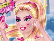 play Super Barbie Sparkling Makeup