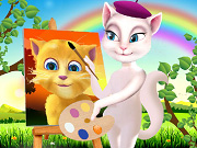 play Talking Angela Painting Talking Ginger