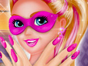 play Super Barbie Nails Design