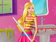 play Barbie Bathroom Cleaning