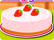 play Creamy Strawberry Mint Pie