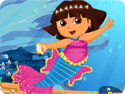 play Cute Dora Mermaid Dress Up