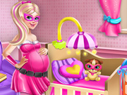 play Super Barbie Maternity Deco