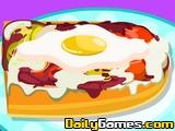 play French Bread Omelette Pizza
