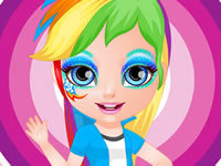 play Baby Barbie Little Pony Face Painting