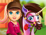 play Baby Barbie Pony Care