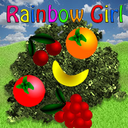 play Rainbow Girl Collecting Fruits