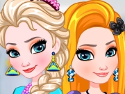 play Elsa And Rapunzel Matching Outfits