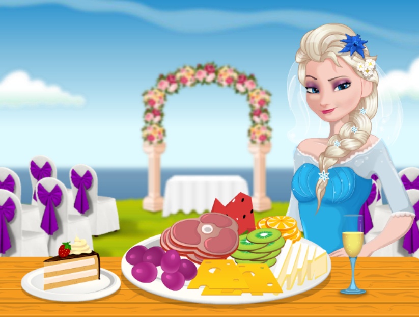 Elsa Bride Cooking Wedding Dish