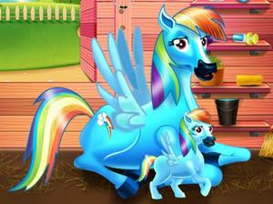 play Rainbow Dash And The New Born Baby