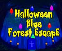play Halloween Blue Forest Escape