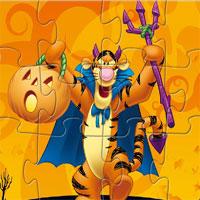 play Halloween Tigger Puzzle