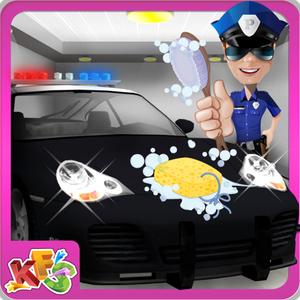 Police Car Wash – Cleanup Messy Vehicle In This Auto Cleaning Game