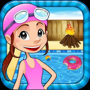 Pool Party & Bonfire - Bbq Cooking Adventure & Chef Game