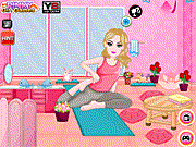 play Barbie Yoga Room Decoration