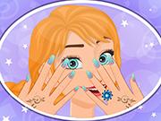 play Frozen Anna Nail Style