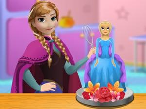 play Anna Cooking Frozen Cake