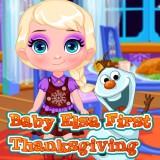 Baby Elsa First Thanksgiving