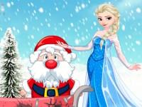 play Elsa Helps Santa