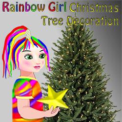 Rainbow Girl Chrismas Tree Decoration