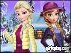 play Elsa And Anna Winter Dress Up