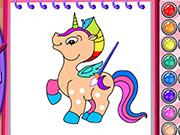 play Horse And Unicorn Coloring Book