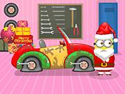 play Santa Minion Christmas Car