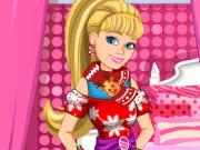 play Barbies Christmas Patchwork Dress