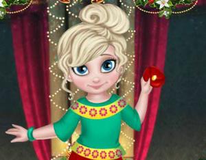 play Little Elsa Christmas Look