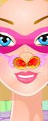 play Barbie Superhero Nose Care
