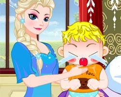 play Elsa Baby Flu Treatment