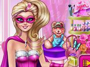 play Super Barbie Makeup Room